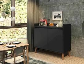Buffet delux delta classico glos 2 portas preto