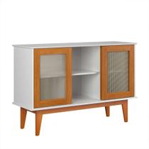 Buffet Detroit 3 PT Branco e Madeira Buffet Detroit 3 PT Branco e Madeira