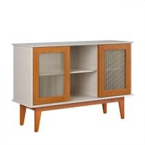 Buffet Detroit 3 PT Off White e Madeira Buffet Detroit 3 PT Off White e Madeira