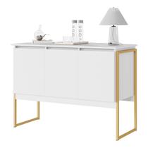 Buffet Dourado 3 Portas Branco Dourado