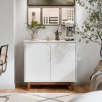 Buffet Duas Portas Sem Gaveta Flow Branco - EJ Móveis