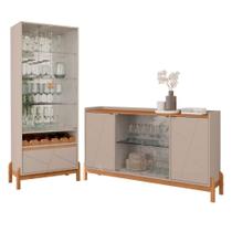 Buffet e Cristaleira Lucy Off White Cedro