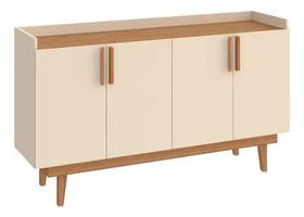 Buffet easy casa d 1,60 off white/noce - village móveis Buffet easy casa d 1,60 off white/noce - village móveis