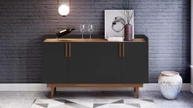 Buffet easy casa d 1,60 preto/dakota - village móveis Buffet easy casa d 1,60 preto/dakota - village móveis