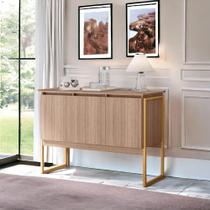 Buffet Elegante com 3 Portas Turim Montana Dourado