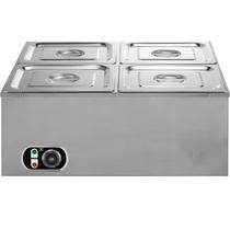 Buffet elétrico térmico banho maria 4 cubas ZPBF04E