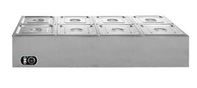 Buffet elétrico térmico banho maria 8 cubas ZPBF08E