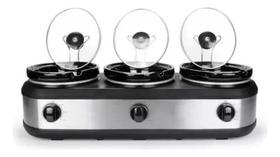 Buffet Elétrico Triplo Rechaud Slow Cooker 3 Panelas 127v Buffet Elétrico Triplo Rechaud Slow Cooker 3 Panelas 127v