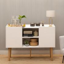 Buffet Estilo Industrial Branco Multiuso Balcao Branco