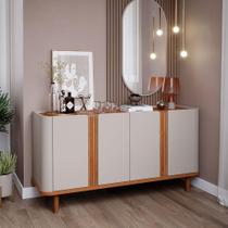 Buffet Eva 4 PT Off White e Cinamomo Buffet Eva 4 PT Off White e Cinamomo