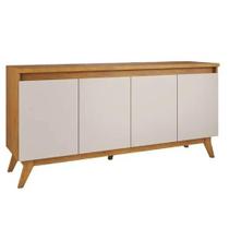 Buffet Flip 4 Portas com Pés Retrô Viero Cor Mel Off White Buffet Flip 4 Portas com Pés Retrô Viero Cor Mel Off White