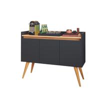 Buffet Gold 3 Portas Preto com Mel Primus