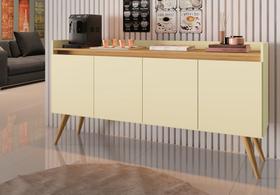 Buffet Gold 4 Portas Perola/Mel Móveis Primus