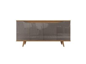 Buffet Grace Cinza Perola/Noce - Casa D Móveis