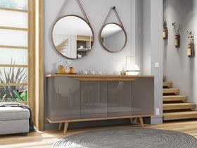Buffet Grace Cinza Perola/Noce - Casa D Móveis