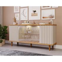 Buffet Janice 4 PT Nature e Off White - Modern Buffet Janice 4 PT Nature e Off White - Modern