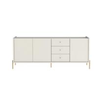 Buffet Jasper 3 Portas e 3 Gavetas Off White com Dourado Província