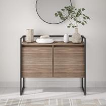 Buffet Junior com 2 Portas Industrial - Branco/Marrom Buffet Junior com 2 Portas Industrial - Branco/Marrom