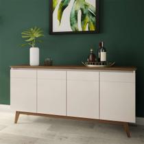 Buffet Kingston 4 PT Off White e Freijo Touch - Mobly