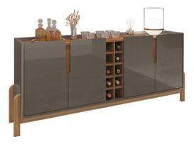 Buffet Lizz 1,90 Cinza Perola/Cedro - Casa D