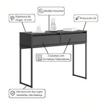 Buffet Luce Retro Madeira 2 Gavetas Estilo Industrial Preto Buffet Luce Retro Madeira 2 Gavetas Estilo Industrial Preto