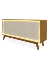 Buffet Lumier 160 Com Pés Madeira Luz Led Neon Naturale Off