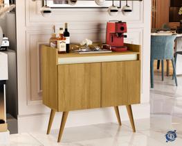 Buffet Lux 2 Portas Pés Palito Madeirado / Off White - MJM Casa dos Móveis