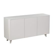 Buffet Luxemburgo Univ 150 cm Tampo de Madeira com Vidro Colado Branco Acetinado Buffet Luxemburgo Univ 150 cm Tampo de Madeira com Vidro Colado Branco Acetinado