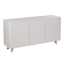 Buffet Luxemburgo Univ 150 cm Tampo de Madeira com Vidro Colado Off White Acetinado Buffet Luxemburgo Univ 150 cm Tampo de Madeira com Vidro Colado Off White Acetinado