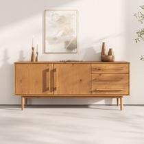 Buffet Madeira 170cm Atemporal 3 Gavetas Espaço Amplo Freijó TECCA