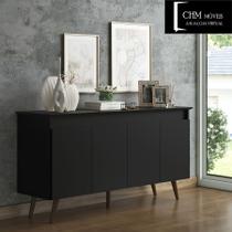 buffet magno 4 portas preto