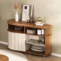 Buffet Magnum 6 Nichos, Porta Reversível e Ripada que desliza em Curva