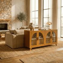 Buffet Mesa Apoio Lateral Murano Cinamomo/Off White