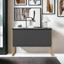 Buffet Moderno 3 Portas Londres Preto Dourado