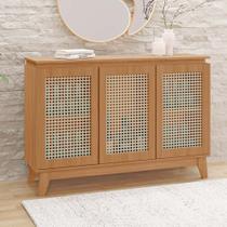 Buffet Munique 100% MDF 3 Porta e Pés Estilo Retrô Tuboarte