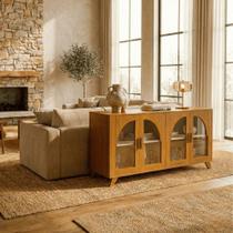 Buffet Murano 4 Portas 2 Prateleiras MDF-MDP 160CM Off White Artely Buffet Murano 4 Portas 2 Prateleiras MDF-MDP 160CM Off White Artely