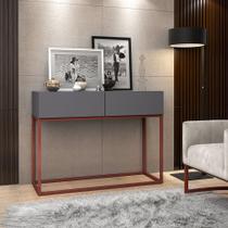buffet para escritorio pequeno com 2 gavetas eros 90cm cantinho do café moderno com pé de ferro Cobre buffet para escritorio pequeno com 2 gavetas eros 90cm cantinho do café moderno com pé de ferro Cobre