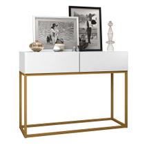buffet para escritorio pequeno com 2 gavetas eros 90cm cantinho do café moderno com pé de ferro Dourado buffet para escritorio pequeno com 2 gavetas eros 90cm cantinho do café moderno com pé de ferro Dourado
