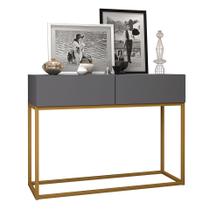 buffet para escritorio pequeno com 2 gavetas eros 90cm cantinho do café moderno com pé de ferro Dourado buffet para escritorio pequeno com 2 gavetas eros 90cm cantinho do café moderno com pé de ferro Dourado