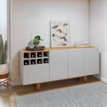 Buffet para Sala de Jantar 100%MDF 3 portas 1 Gaveta Pés em Madeira Maciça Duna Buffet para Sala de Jantar 100%MDF 3 portas 1 Gaveta Pés em Madeira Maciça Duna