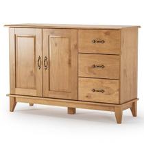 Buffet Para Sala De Jantar 120cm Madeira Maciça Lira M06 Carvalho Fosco - Lyam Decor Buffet Para Sala De Jantar 120cm Madeira Maciça Lira M06 Carvalho Fosco - Lyam Decor
