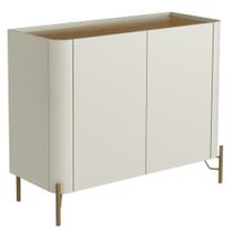 Buffet Para Sala de Jantar 2 Portas 1 Gaveta Pés Industrial Dourado Naim I03 Luna Louro - Lyam