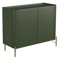 Buffet Para Sala de Jantar 2 Portas 1 Gaveta Pés Industrial Dourado Naim I03 Musgo - Lyam