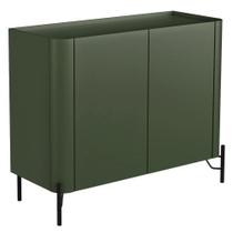 Buffet Para Sala De Jantar 2 Portas 1 Gaveta Pés Industrial Preto Naim I03 Musgo - Lyam