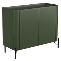 Buffet Para Sala de Jantar 2 Portas 1 Gaveta Pés Industrial Preto Naim I03 Musgo - Lyam