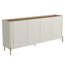 Buffet Para Sala de Jantar 4 Portas 1 Gaveta Pés Industrial Dourado Naim I03 Luna Louro - Lyam