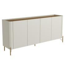 Buffet Para Sala de Jantar 4 Portas 1 Gaveta Pés Industrial Dourado Naim I03 Luna Louro - Lyam Buffet Para Sala de Jantar 4 Portas 1 Gaveta Pés Industrial Dourado Naim I03 Luna Louro - Lyam