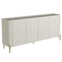 Buffet Para Sala de Jantar 4 Portas 1 Gaveta Pés Industrial Dourado Naim I03 Luna - Lyam