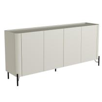 Buffet Para Sala De Jantar 4 Portas 1 Gaveta Pés Industrial Preto Naim I03 Luna - Lyam