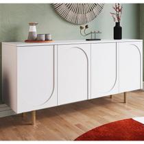 Buffet para Sala de Jantar 4 Portas Capela Branco Buffet para Sala de Jantar 4 Portas Capela Branco
